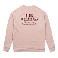 QUALITY MANUFACTURING Premium Eco Crew Sweatshirt - Rose Quartz